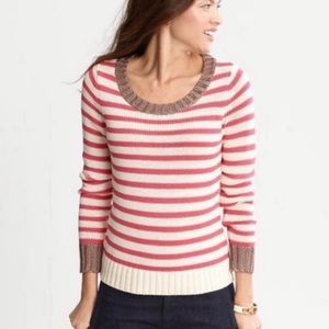 Banana Republic metallic striped crew neck sweater